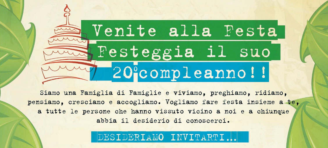 Domenica 17 febbraio Vieni alla festa!!!