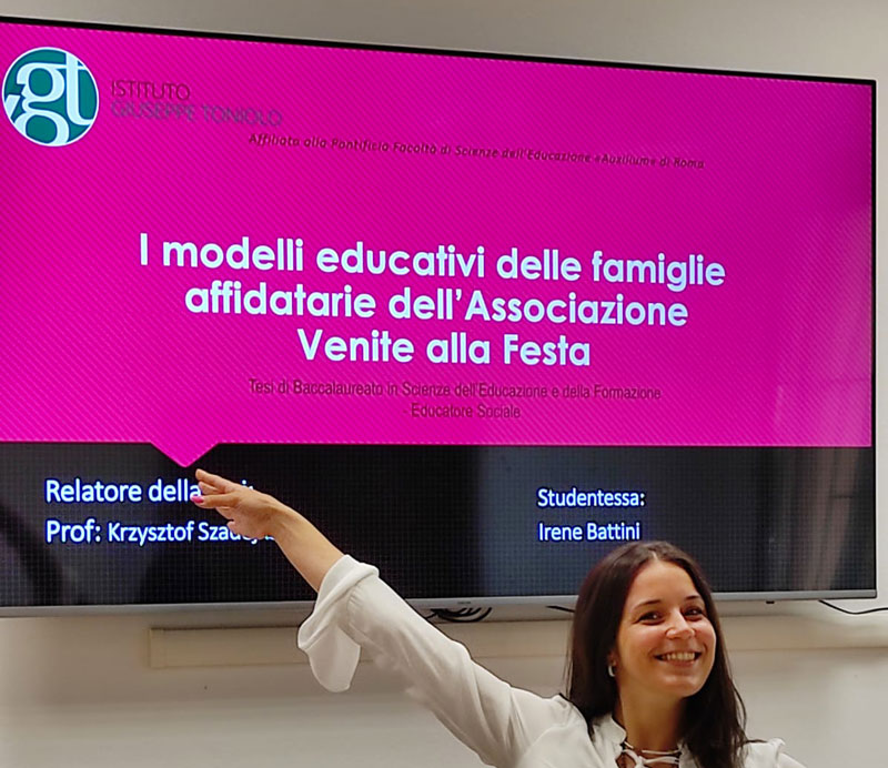 Modelli educativi delle famiglie affidatarie dell’Associazione “Venite alla Festa” - Tesi di laurea di Irene Battini